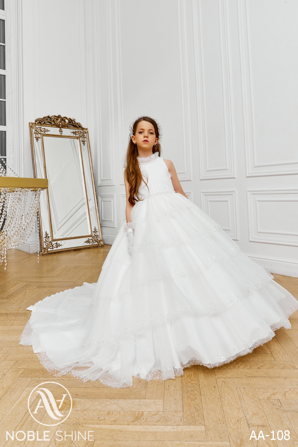 Dress AA-108 from the Royal Flowers collection by Noble Shine