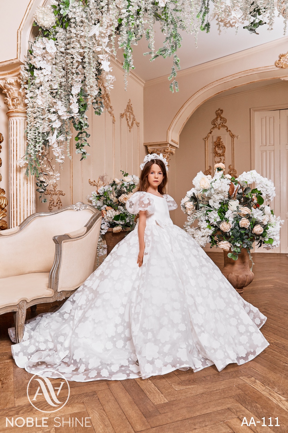 Dress AA-111 from the Royal Flowers collection by Noble Shine