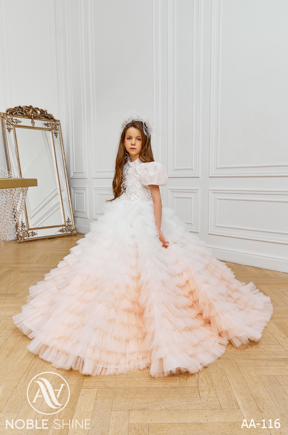 Dress AA-116 from the Royal Flowers collection by Noble Shine