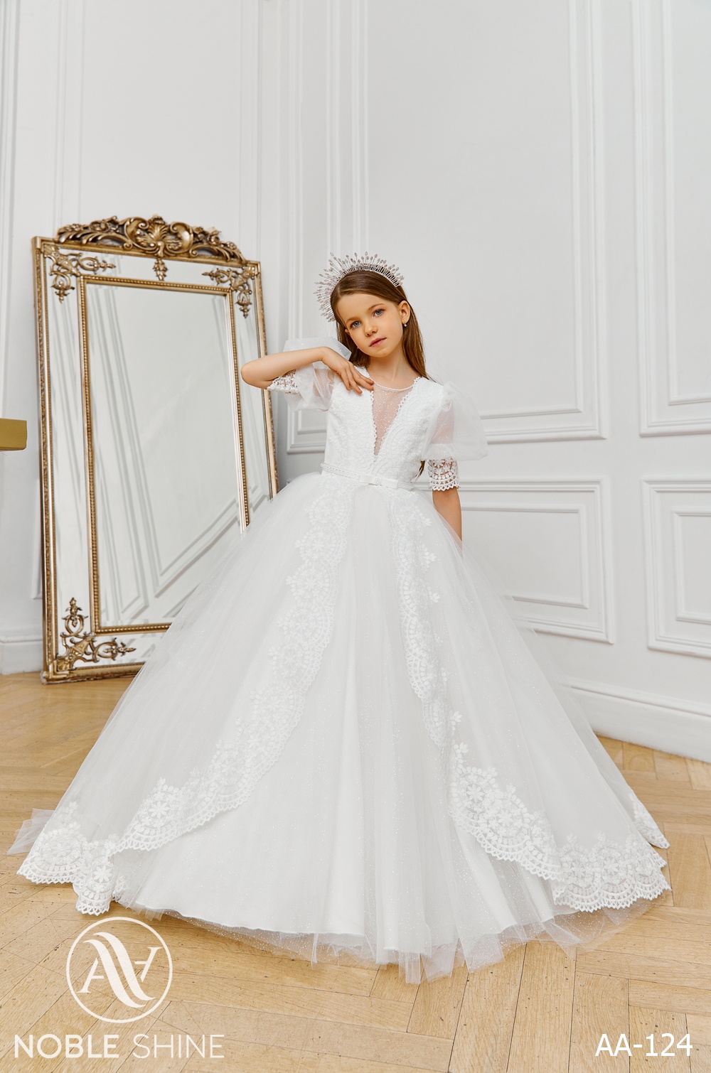 Dress AA-124 from the Royal Flowers collection by Noble Shine