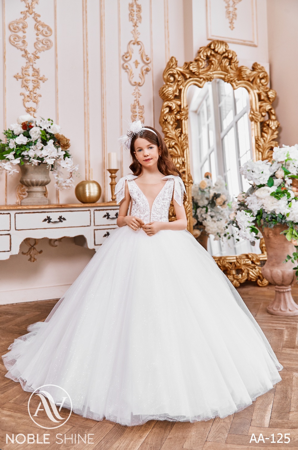 Dress AA-125 from the Royal Flowers collection by Noble Shine