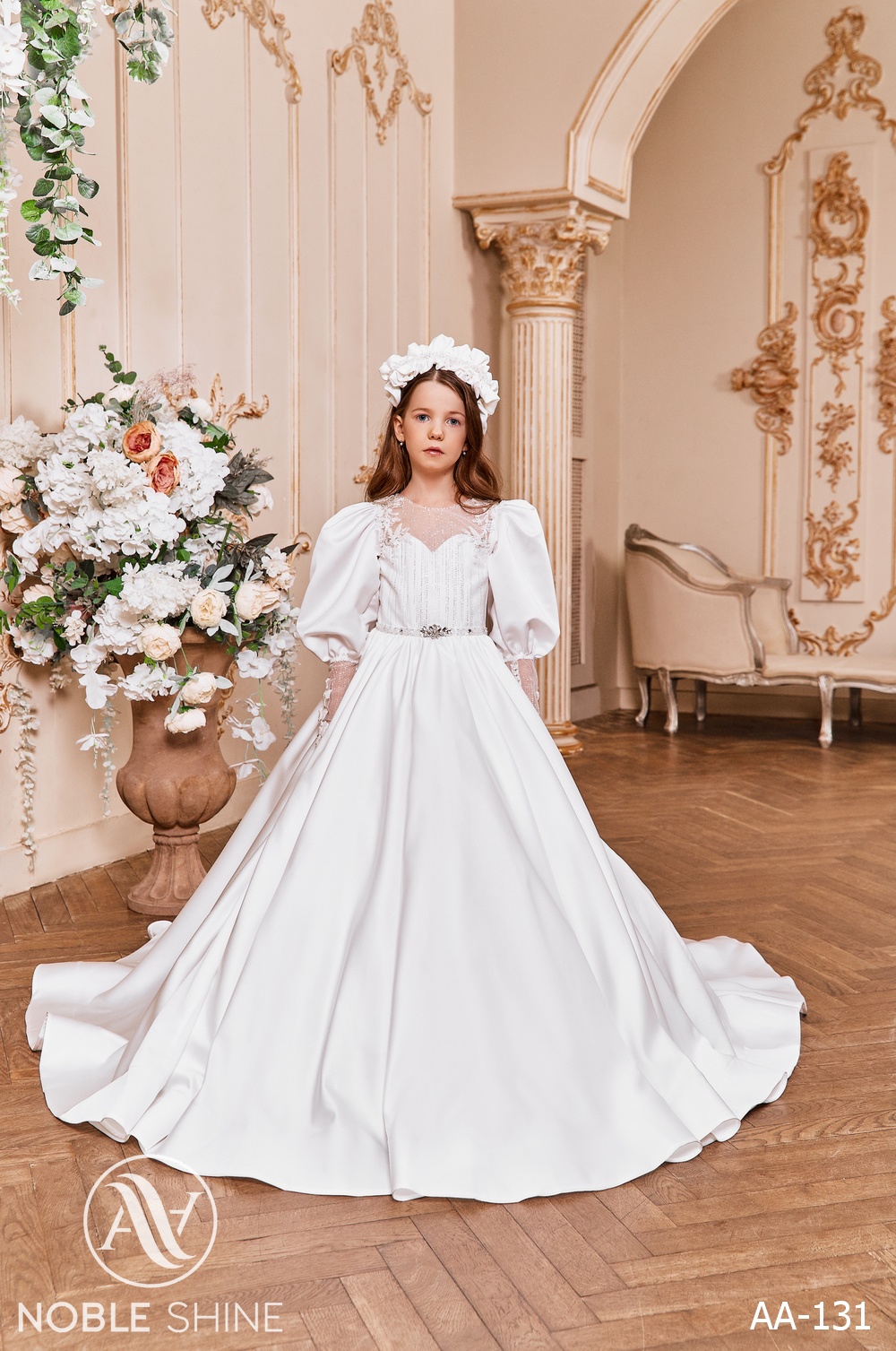 Dress AA-131 from the Royal Flowers collection by Noble Shine