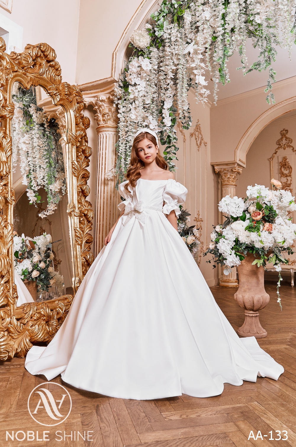 Dress AA-133 from the Royal Flowers collection by Noble Shine