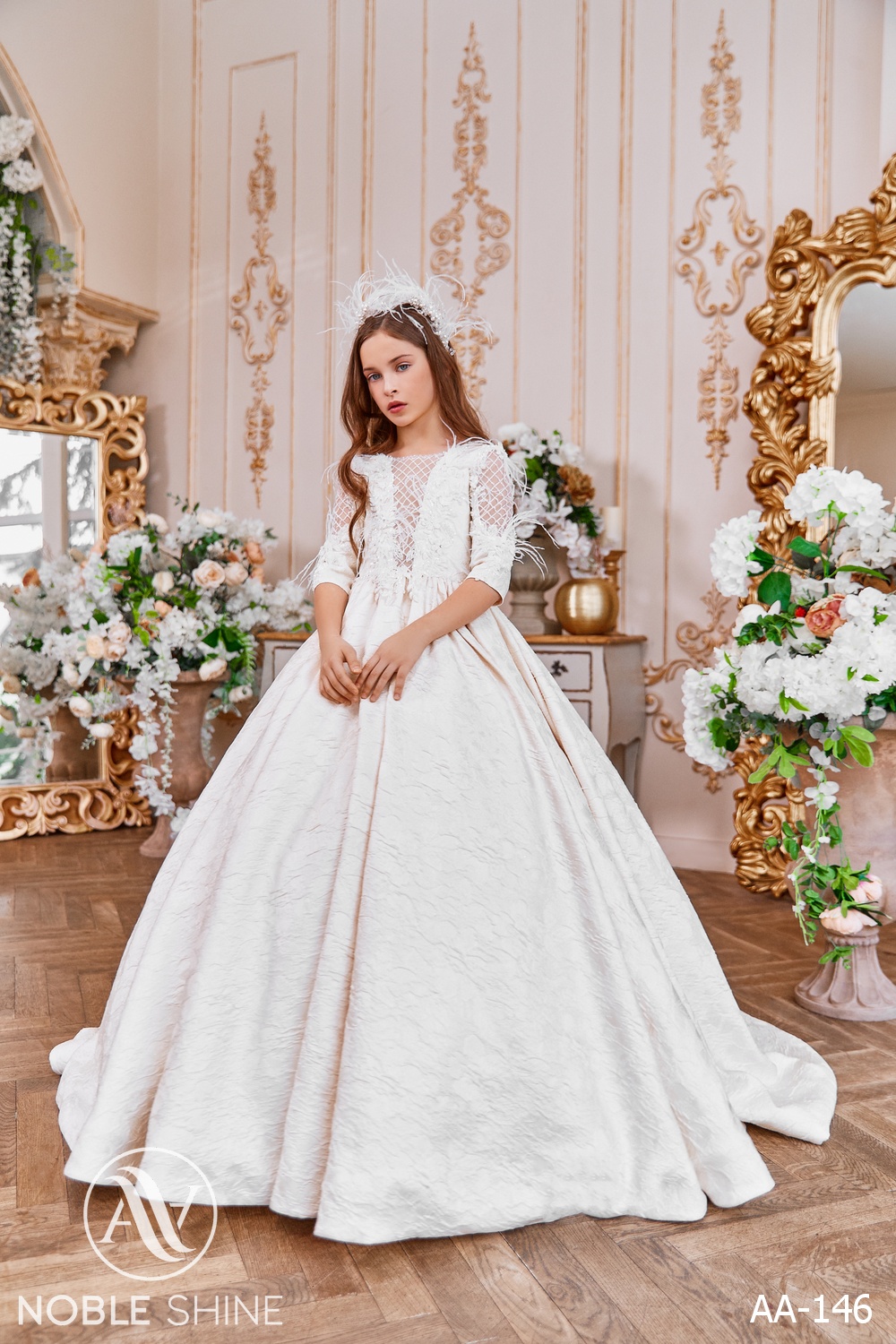 Dress AA-146 from the Royal Flowers collection by Noble Shine