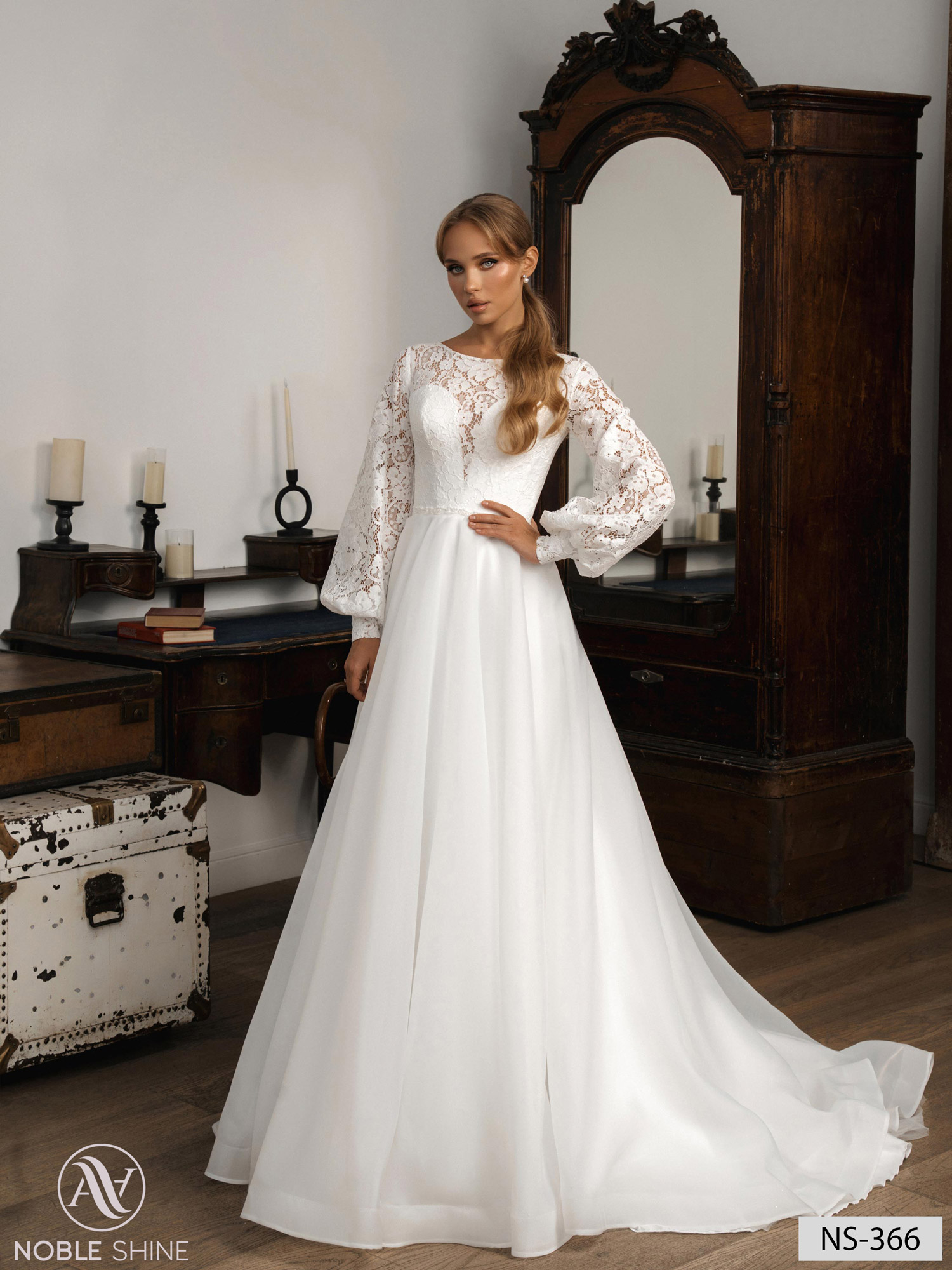 Wedding dress NS-366 from the Nova Fenix collection by Noble Shine