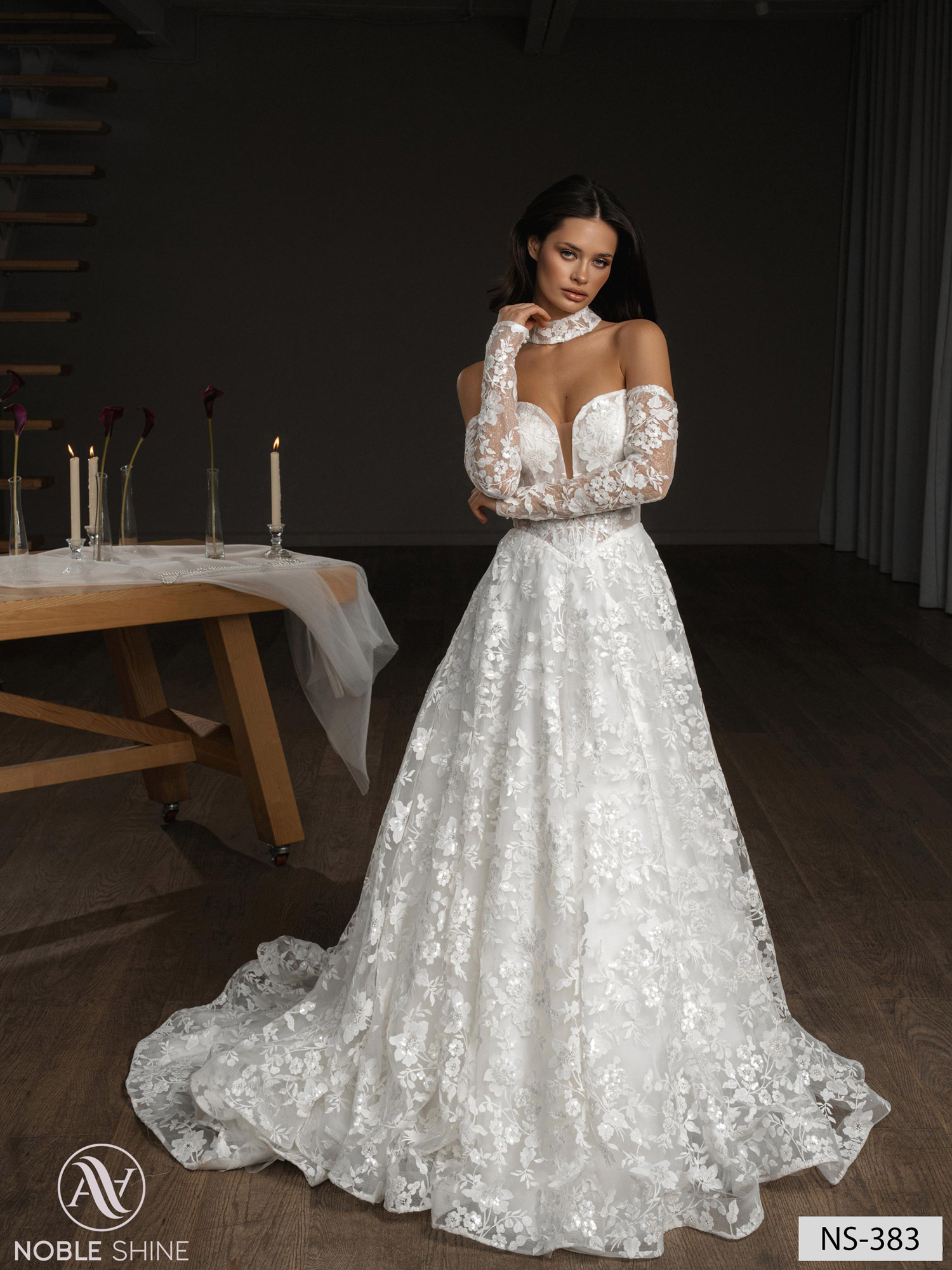 Wedding dress NS-383 from the Nova Fenix collection by Noble Shine