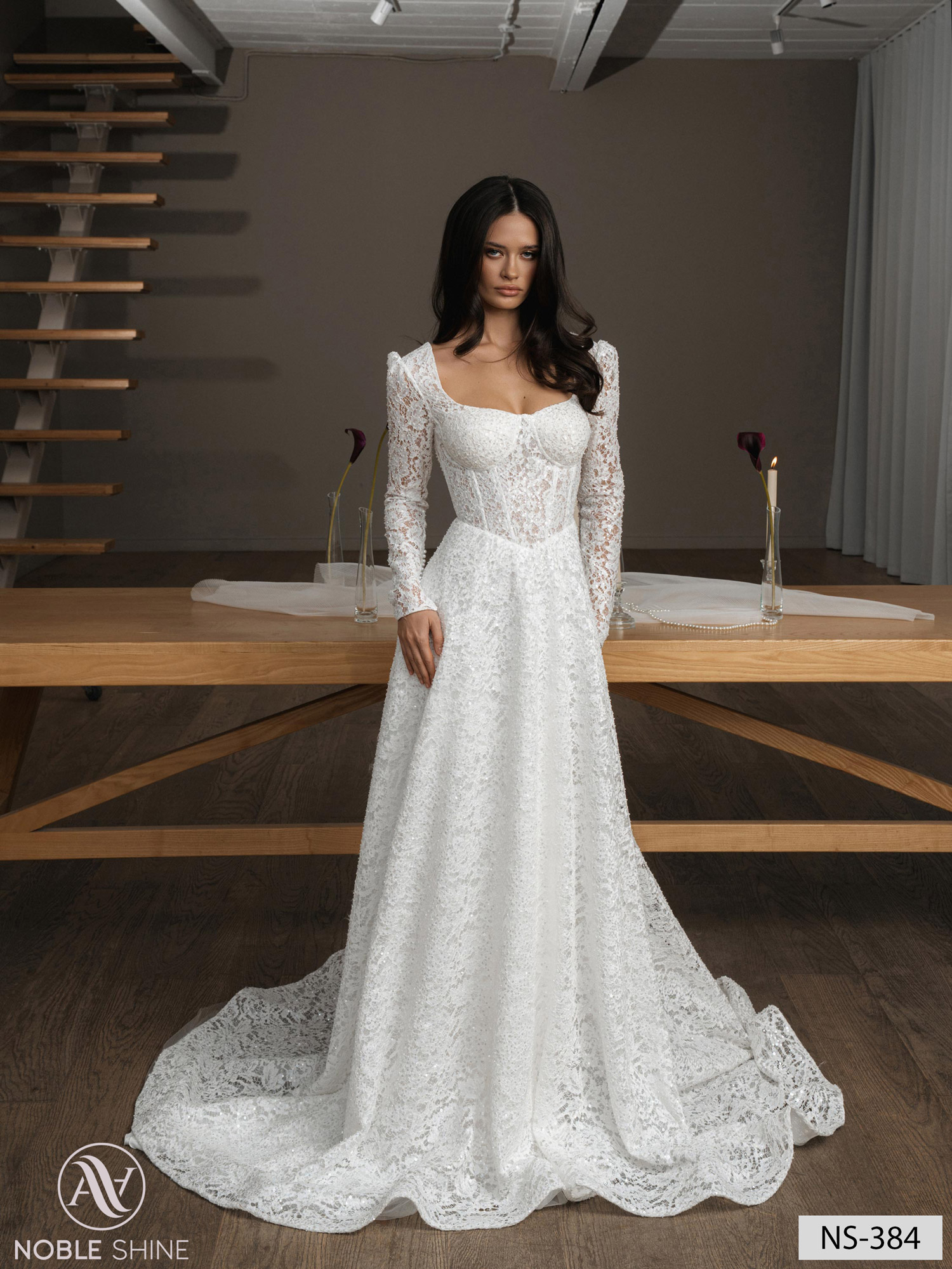 Wedding dress NS-384 from the Nova Fenix collection by Noble Shine