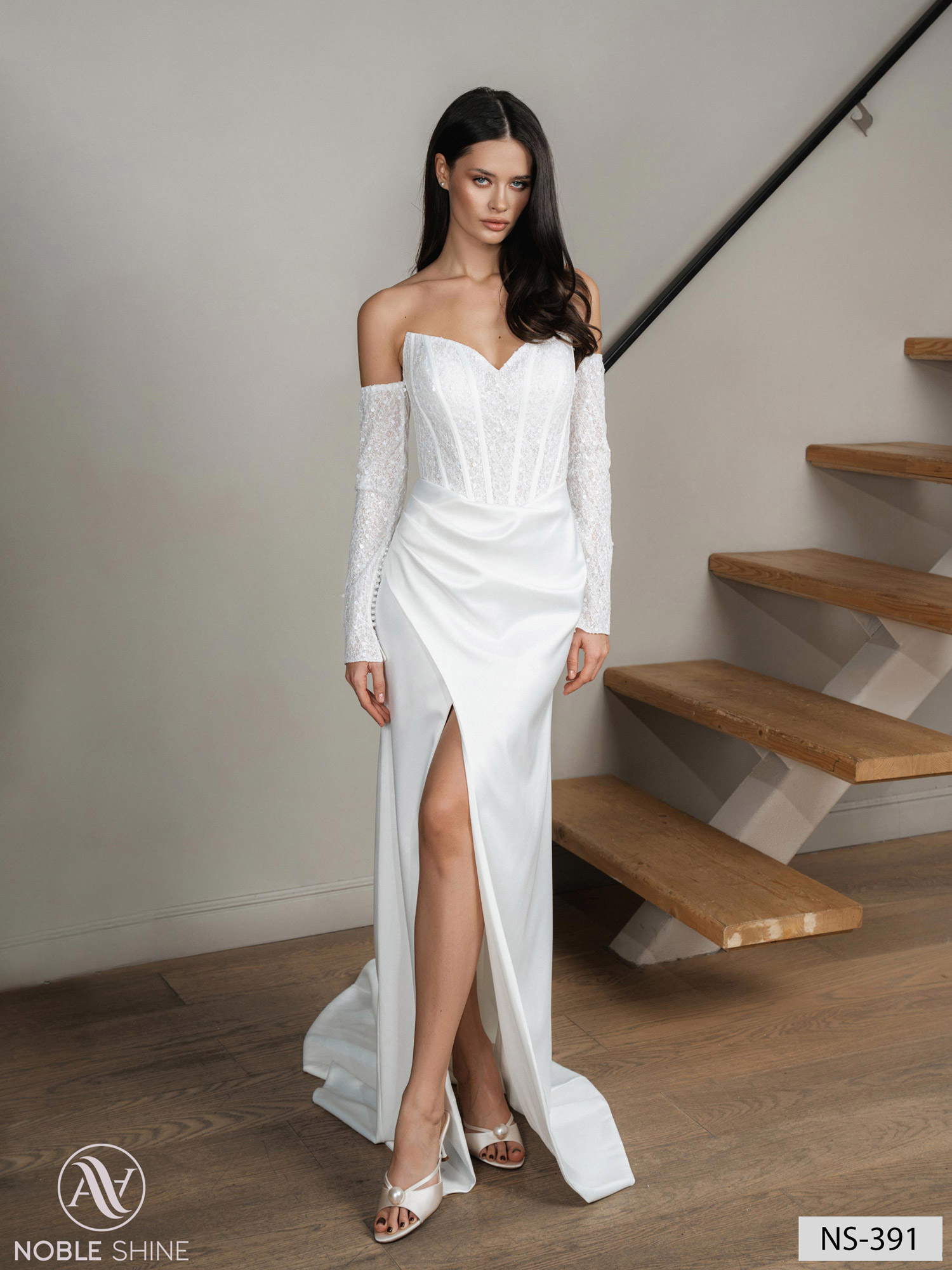 Wedding dress NS-391 from the Nova Fenix collection by Noble Shine