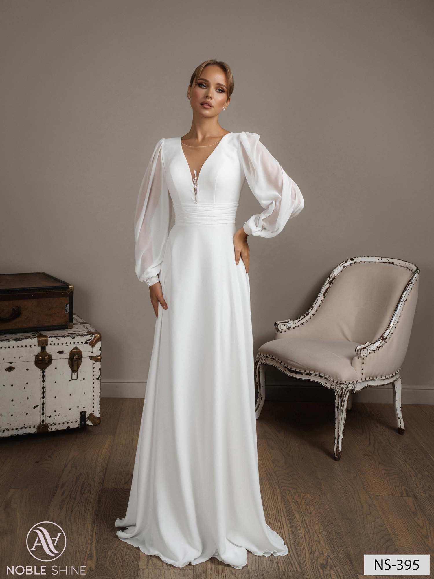 Wedding dress NS-395 from the Nova Fenix collection by Noble Shine