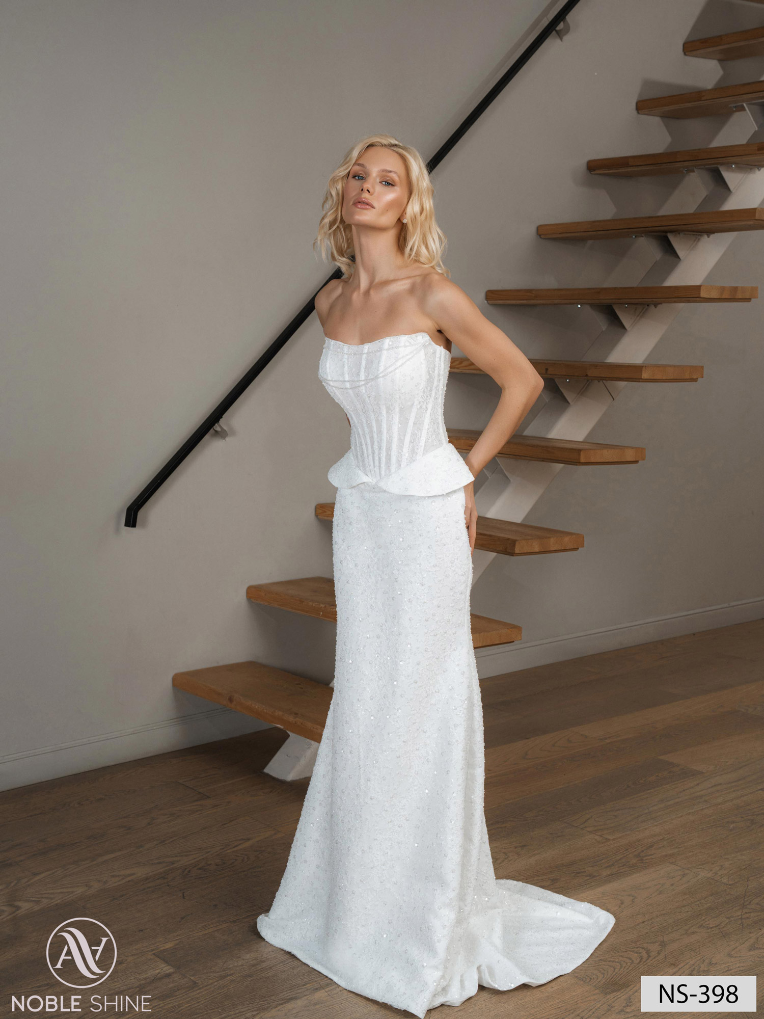 Wedding dress NS-398 from the Nova Fenix collection by Noble Shine