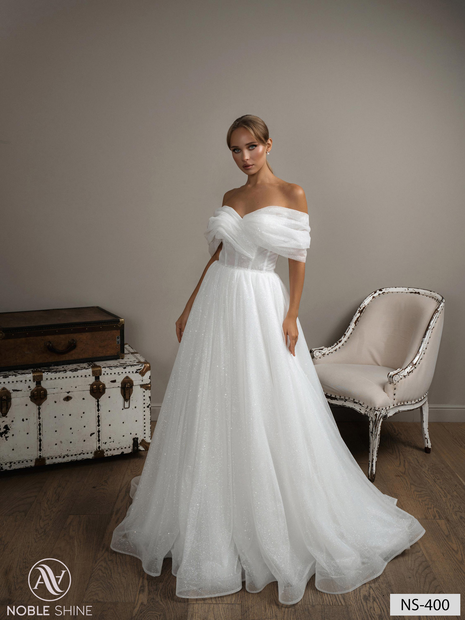 Wedding dress NS-400 from the Nova Fenix collection by Noble Shine