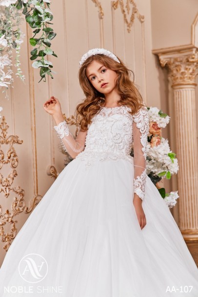 Dress AA-107 from the Royal Flowers collection by Noble Shine