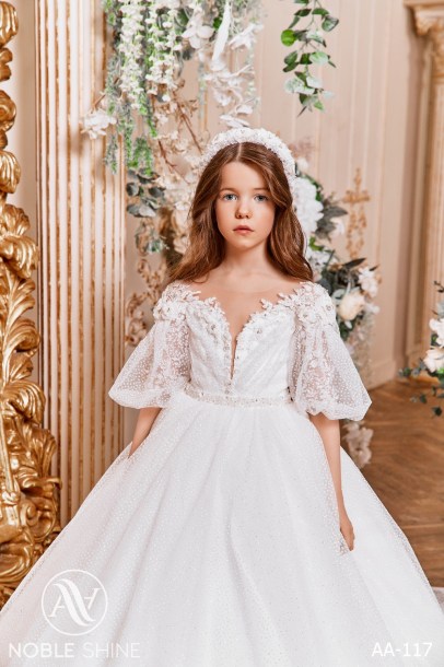 Dress AA-117 from the Royal Flowers collection by Noble Shine