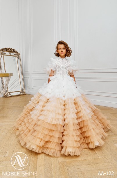 Dress AA-122 from the Royal Flowers collection by Noble Shine