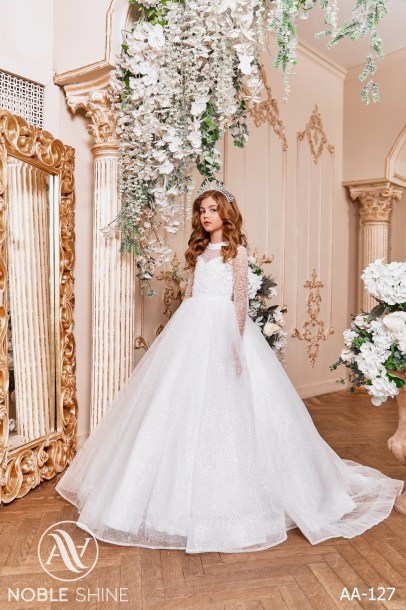 Dress AA-127 from the Royal Flowers collection by Noble Shine