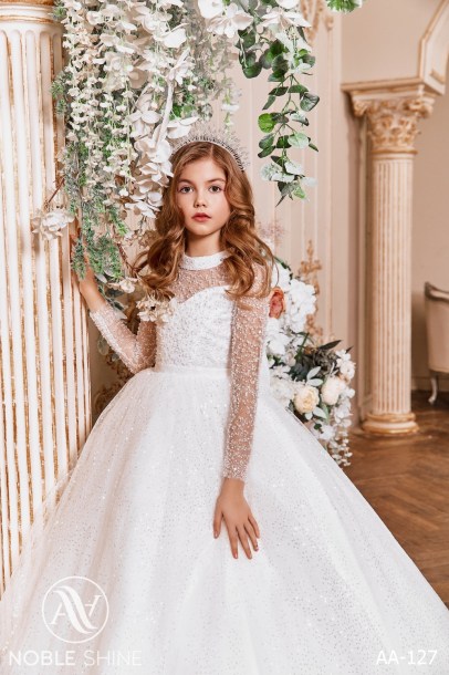 Dress AA-127 from the Royal Flowers collection by Noble Shine