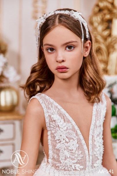 Dress AA-141 from the Royal Flowers collection by Noble Shine