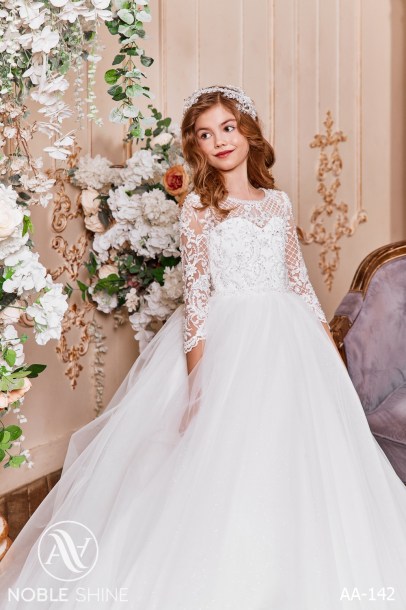 Dress AA-142 from the Royal Flowers collection by Noble Shine