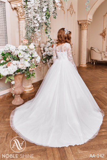 Dress AA-142 from the Royal Flowers collection by Noble Shine