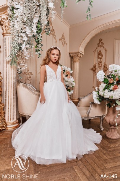 Dress AA-145 from the Royal Flowers collection by Noble Shine