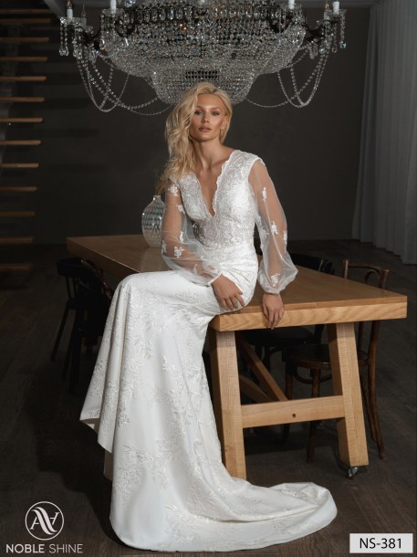 Wedding dress NS-381 from the Nova Fenix collection by Noble Shine
